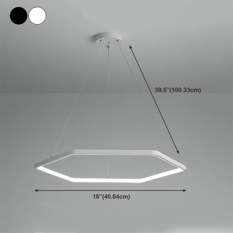 Geometric Hanging Light Kit Simplicity LED Metal Pendant Light Fixture
