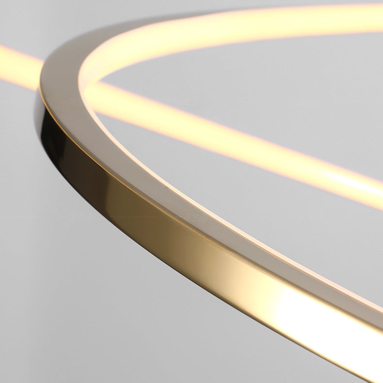 Twist Pendant Light Fixture Minimalist Stainless Steel LED Suspension Light