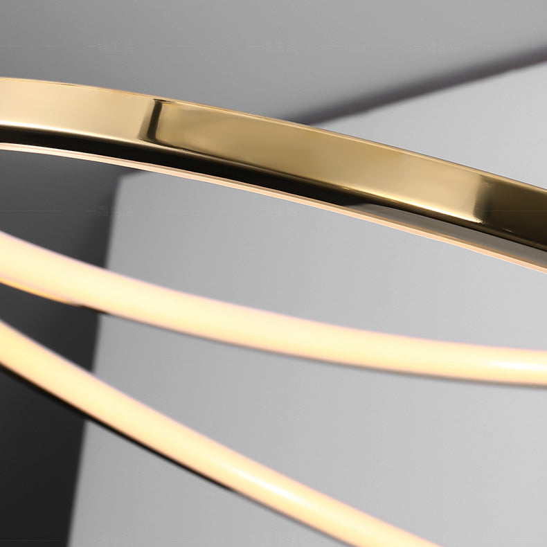 Twist Pendant Light Fixture Minimalist Stainless Steel LED Suspension Light