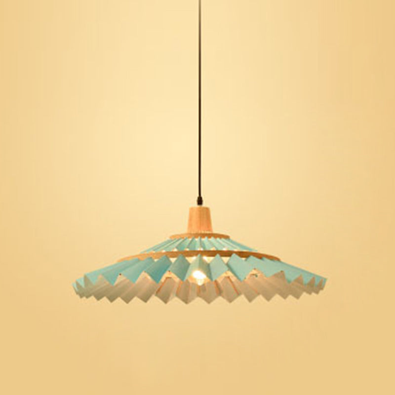 Paraplu-vormige suspensielamp bamboe 1-licht thee-hangende lamp
