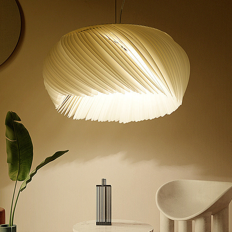 Lampe suspendue en forme de tambour minimaliste acrylique 1 lumière du salon