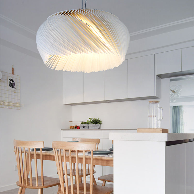 Lampe suspendue en forme de tambour minimaliste acrylique 1 lumière du salon