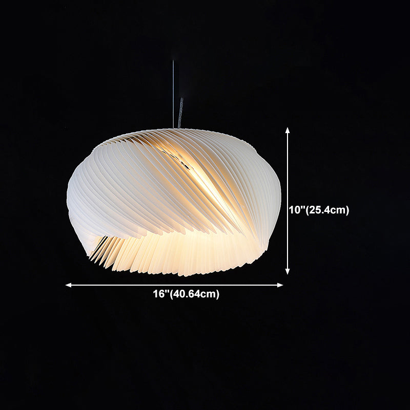 Lampe suspendue en forme de tambour minimaliste acrylique 1 lumière du salon