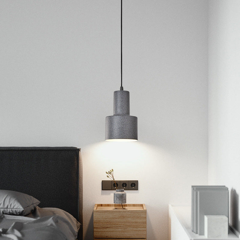 Géométrique Small Pendant Lightture Metal 1 Bulbe Nordic Hanging Light pour le chevet