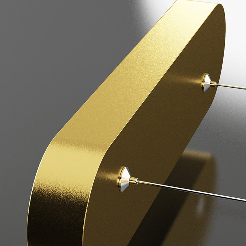 LED Esszimmer Island Lampen Einfachheit Oval Metall Anhänger Leuchte