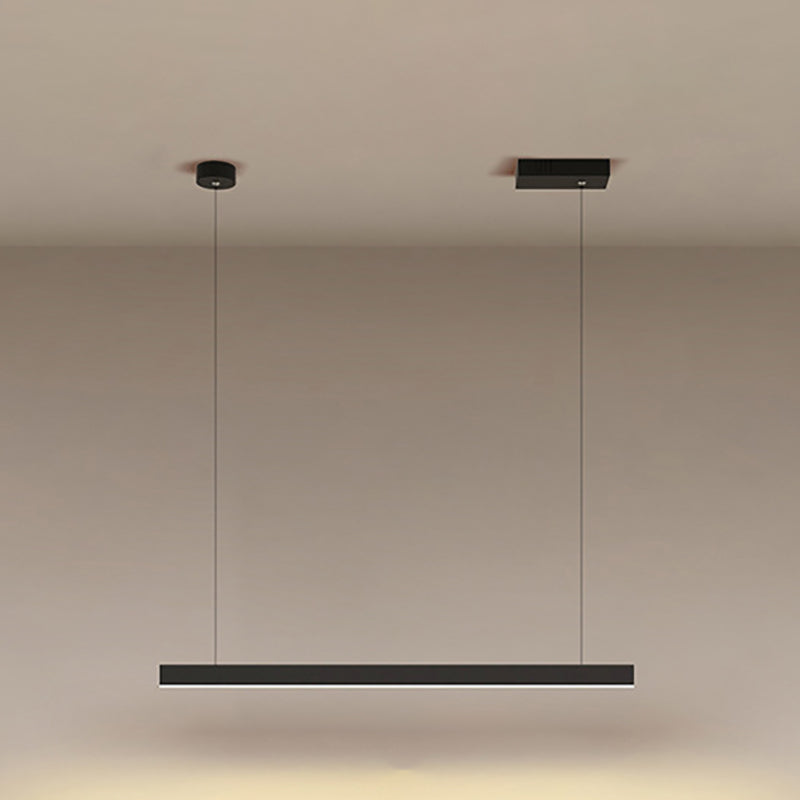 Luz colgante colgante de metal ligero de isla simple moderna para sala de estar para sala de estar