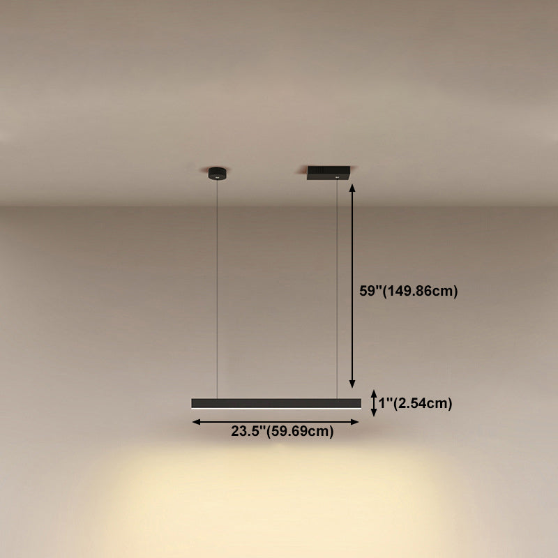 Luz colgante colgante de metal ligero de isla simple moderna para sala de estar para sala de estar