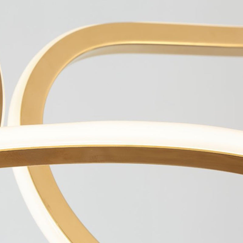 Luz colgante lineal de lámpara de metal posmoderna para comedor para comedor