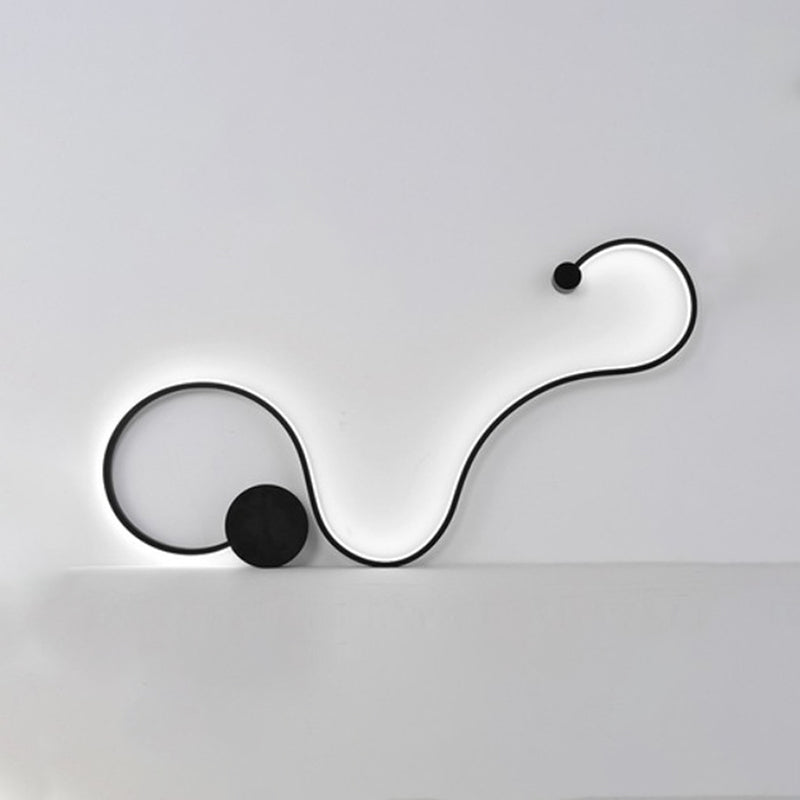 Lumière murale linéaire de style nordique Minimaliste 1 lumière LED LED Ponderie murale pour le salon