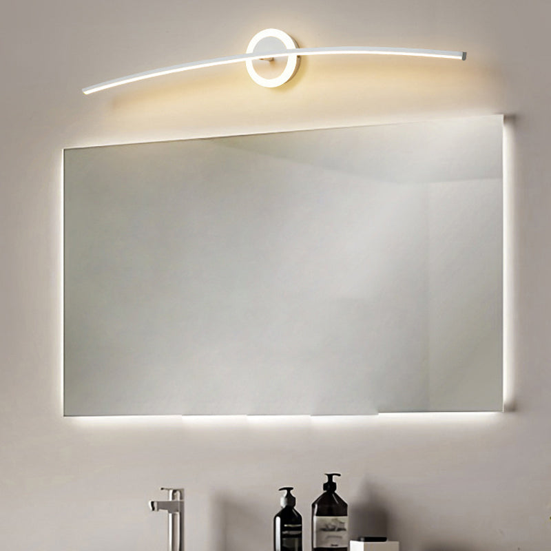 Contemporary Style Led Vanity Light Simple Linear Mirror Lighting Fixture for Washing Room
