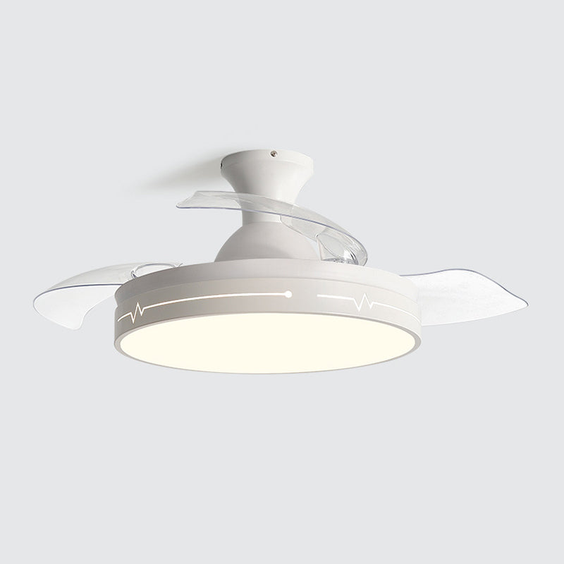 Luz de ventilador de techo LED moderno Luz de montaje de altura minimalista para sala de estar