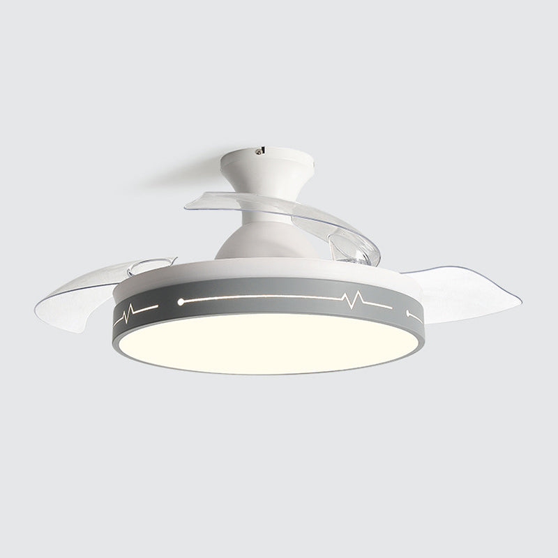 Luz de ventilador de techo LED moderno Luz de montaje de altura minimalista para sala de estar