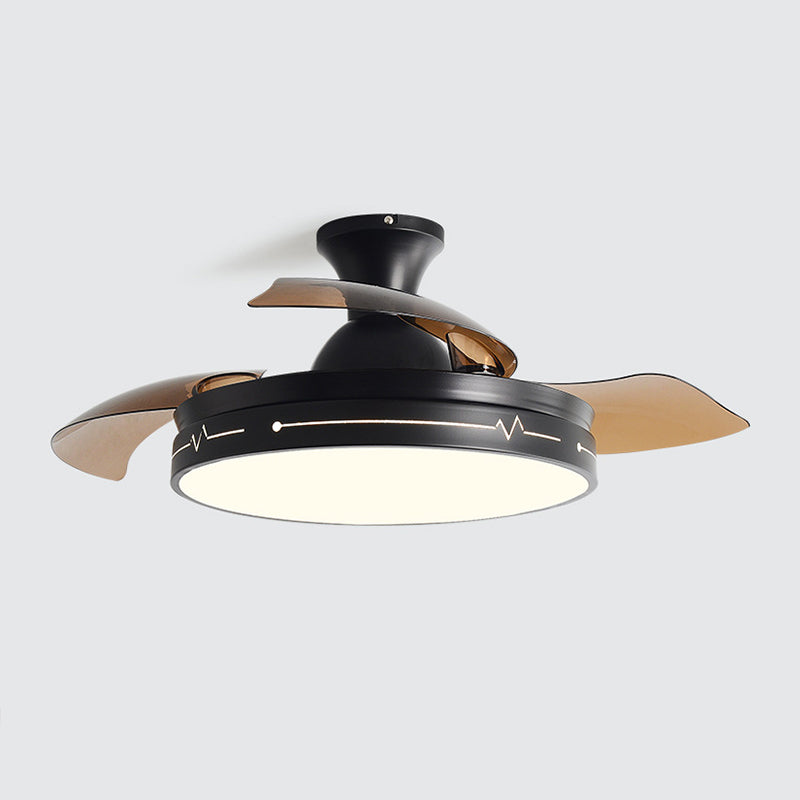 Luz de ventilador de techo LED moderno Luz de montaje de altura minimalista para sala de estar