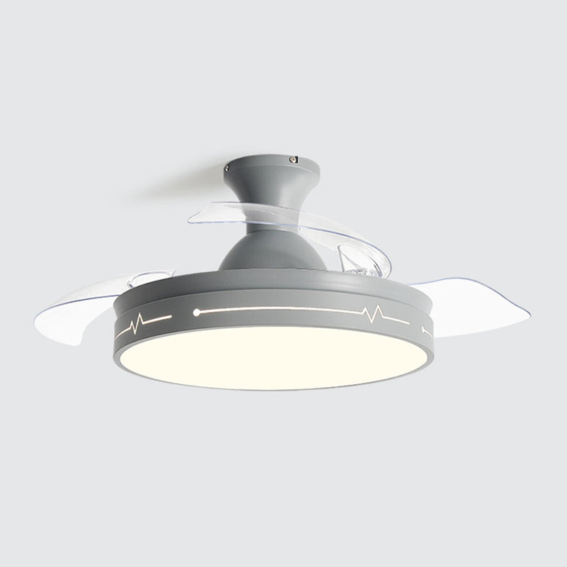 Luz de ventilador de techo LED moderno Luz de montaje de altura minimalista para sala de estar