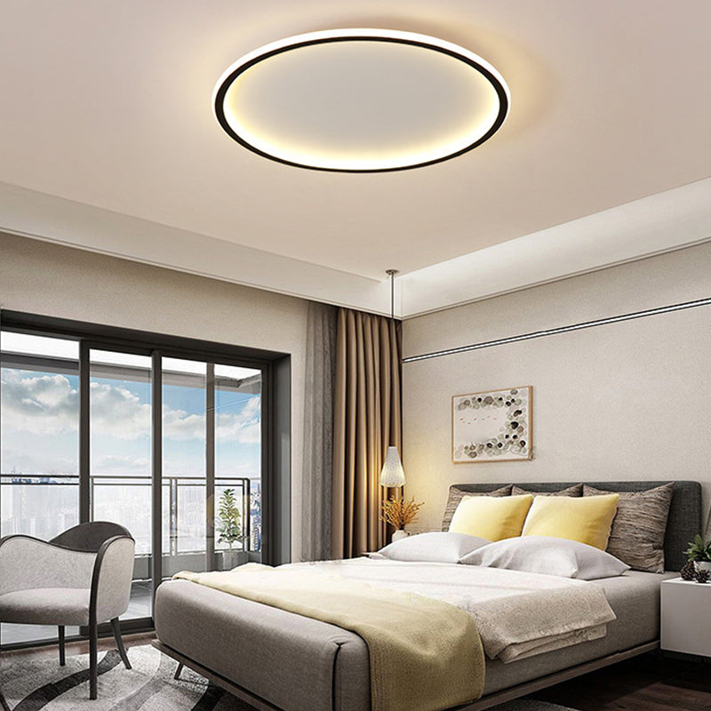 Metal Circle Ceiling Mount Light Simple-Style LED Close to Ceiling Lamp