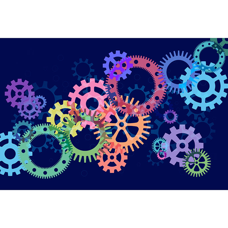 Metal Gear Mildew Resistant Mural Wallpaper Living Room Wall Mural