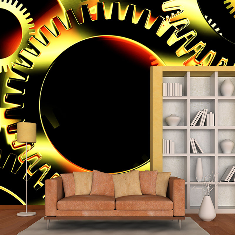 Modern Illustration Mural Wallpaper Metal Gear Living Room Wall Mural