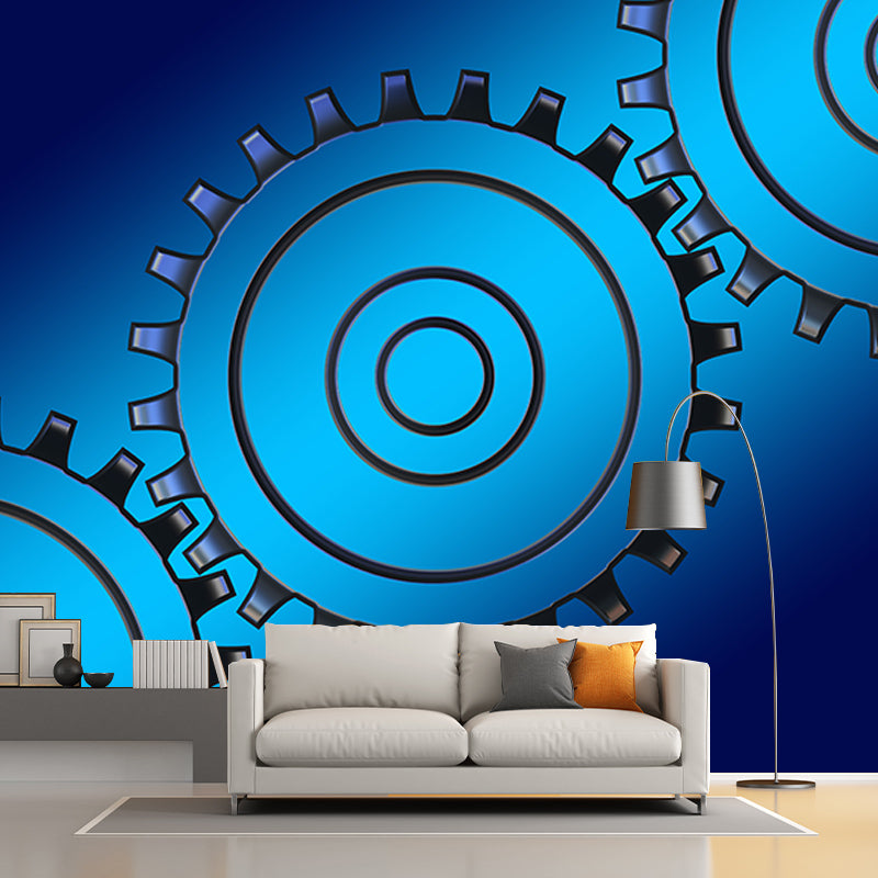 Modern Illustration Mural Wallpaper Metal Gear Living Room Wall Mural