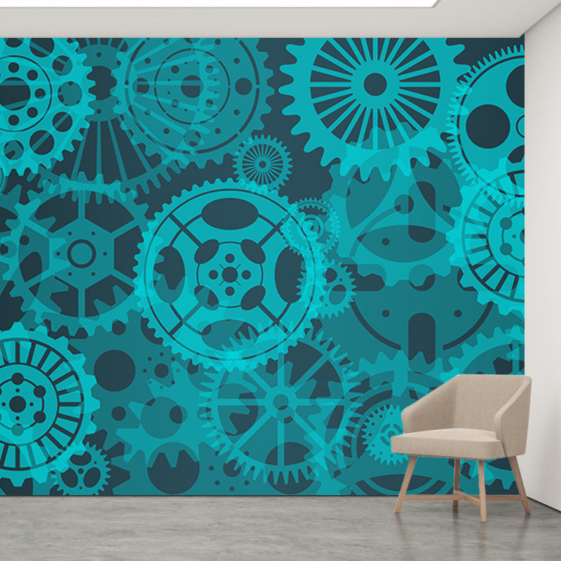 Decorative Illustration Mural Wallpaper Metal Gear Indoor Wall Mural