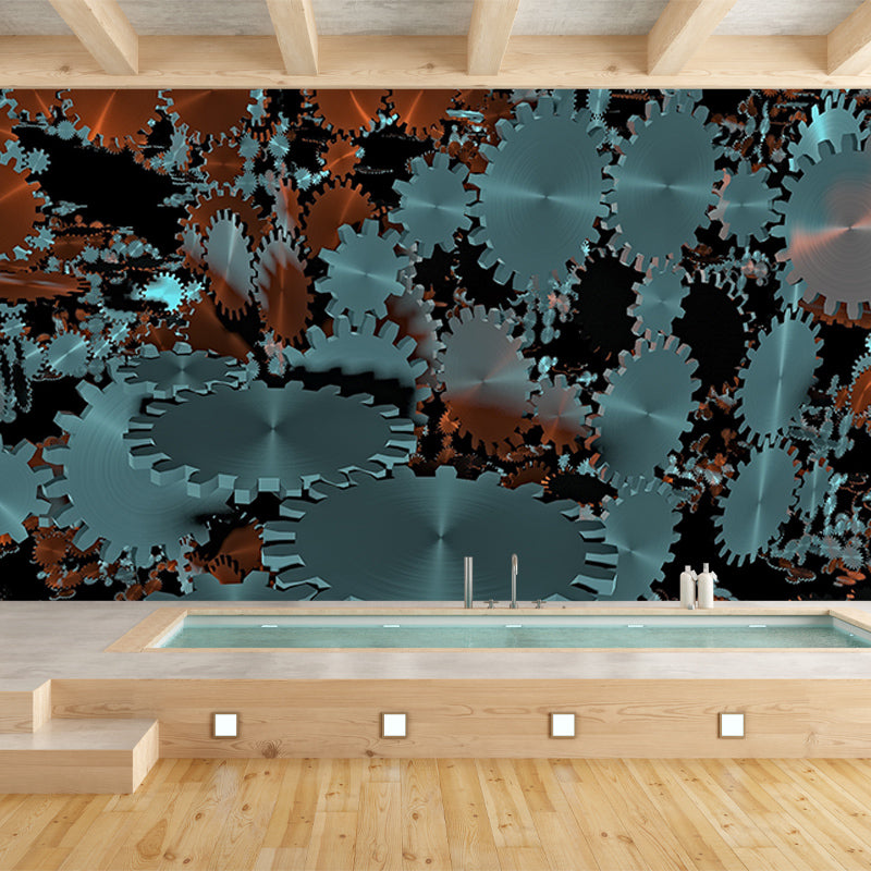 Photography Environment Friendly Mural Wallpaper Metal Gear Bedroom Wall Mural