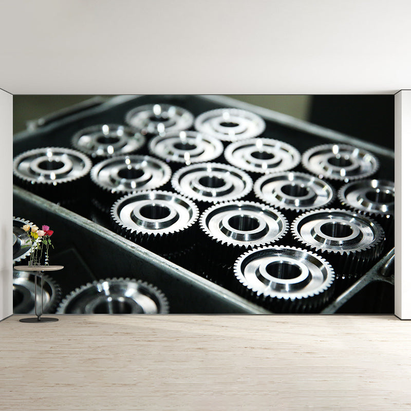 Photography Environment Friendly Mural Wallpaper Metal Gear Bedroom Wall Mural