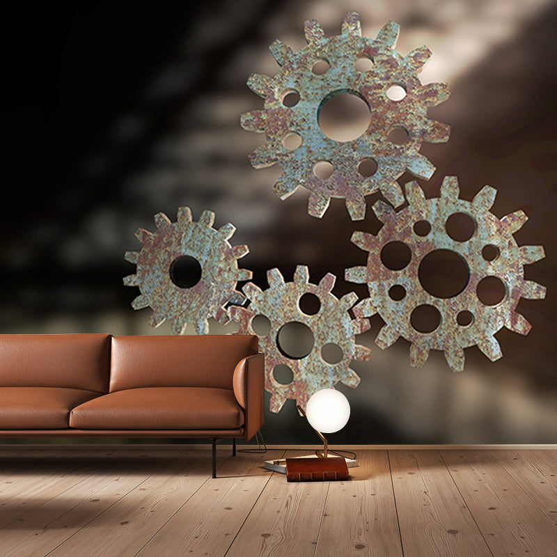 Photography Environment Friendly Mural Wallpaper Metal Gear Bedroom Wall Mural