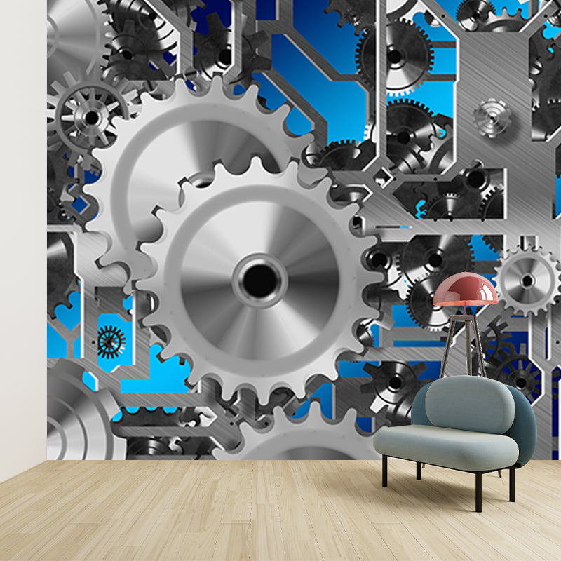 Eco-friendly Wall Mural Wallpaper Metal Gear Photography Sitting Room Wall Mural