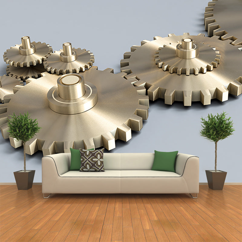 Eco-friendly Wall Mural Wallpaper Metal Gear Photography Sitting Room Wall Mural