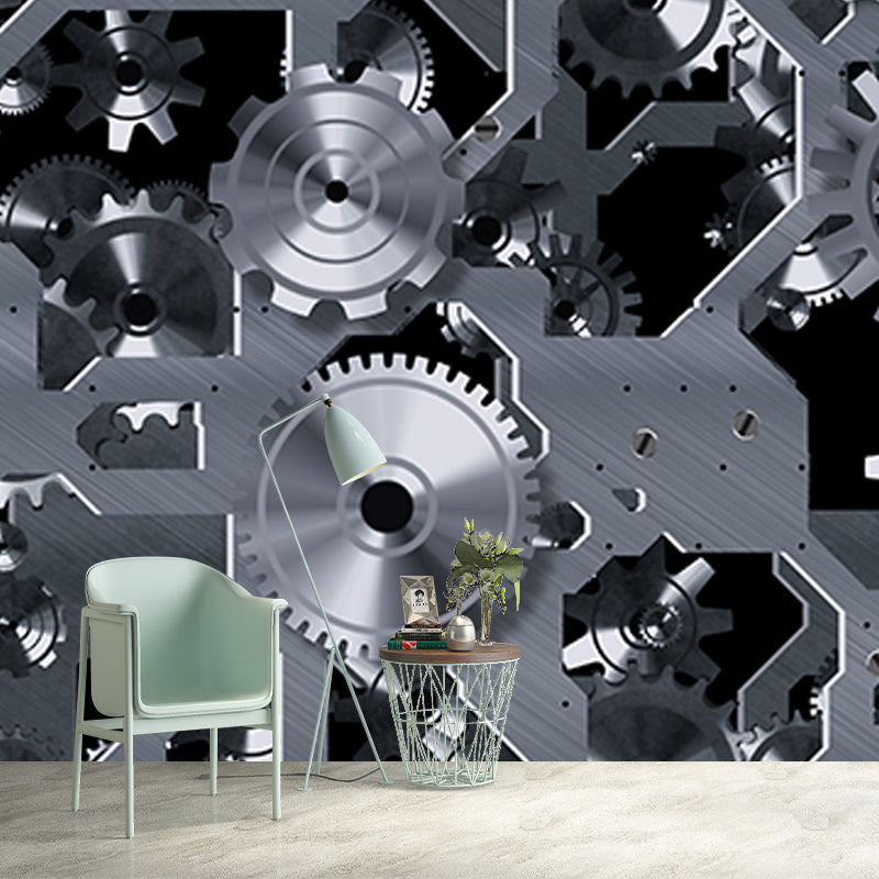 Metal Gear Mildew Resistant Wallpaper Photography Sleeping Room Wall Mural