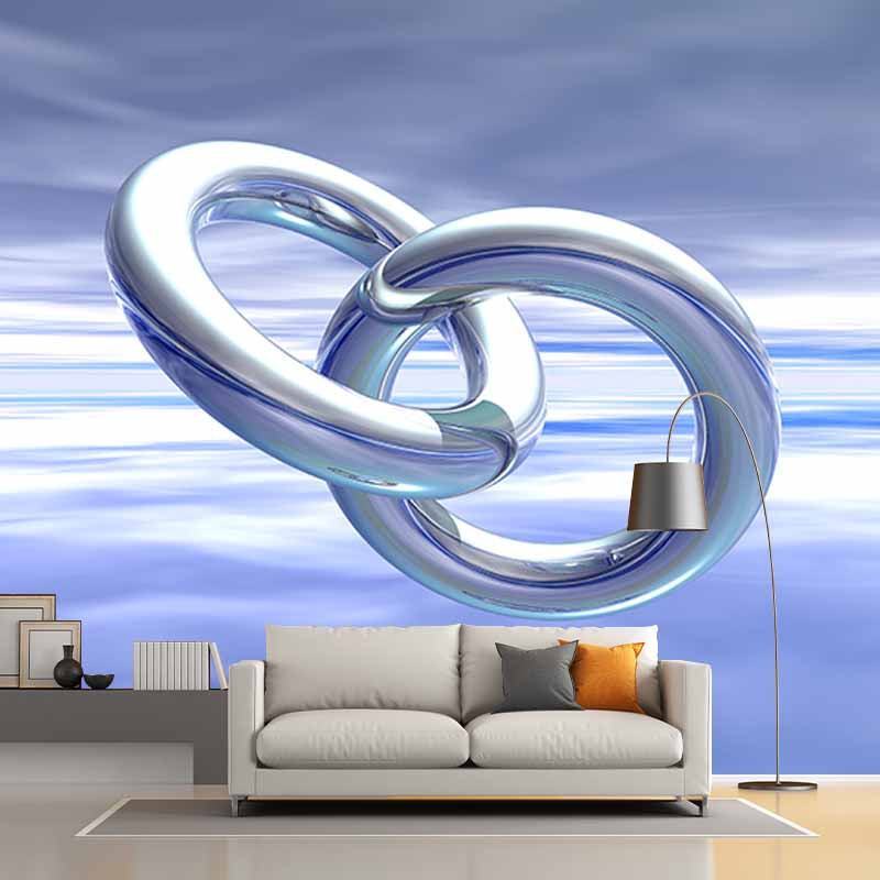 Modern Style Wall Mural Wallpaper 3D Vision Bedroom Wall Mural