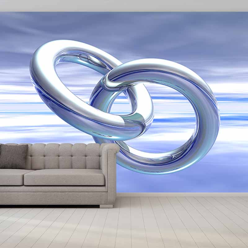 Modern Style Wall Mural Wallpaper 3D Vision Bedroom Wall Mural