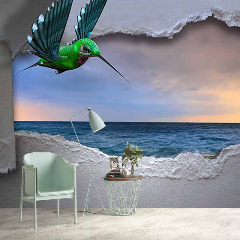 Modern Style Wall Mural Wallpaper 3D Vision Bedroom Wall Mural