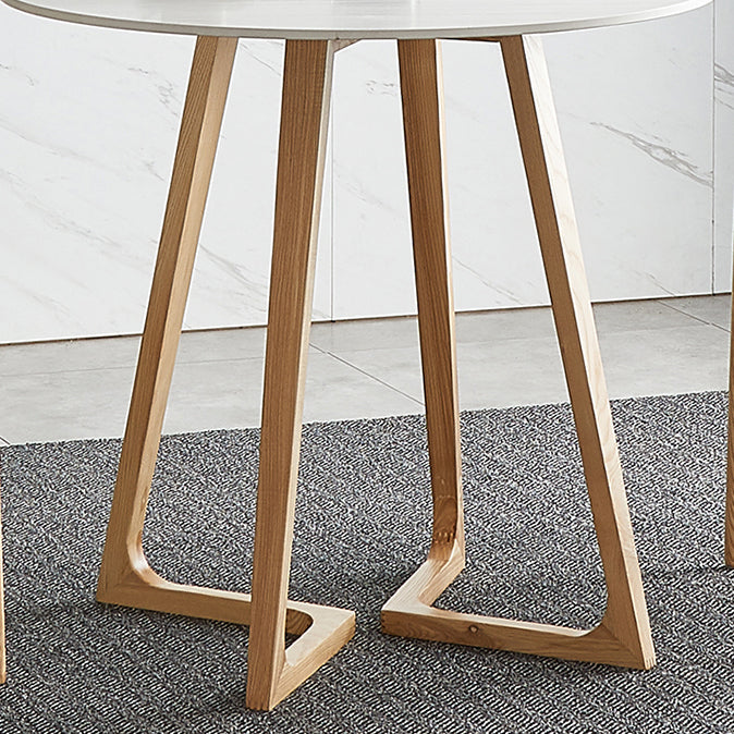 Double Pedestal Stone Table Industrial Style Dining Room Table for Home