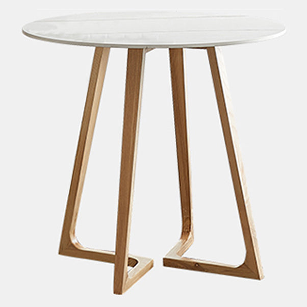 Double Pedestal Stone Table Industrial Style Dining Room Table for Home