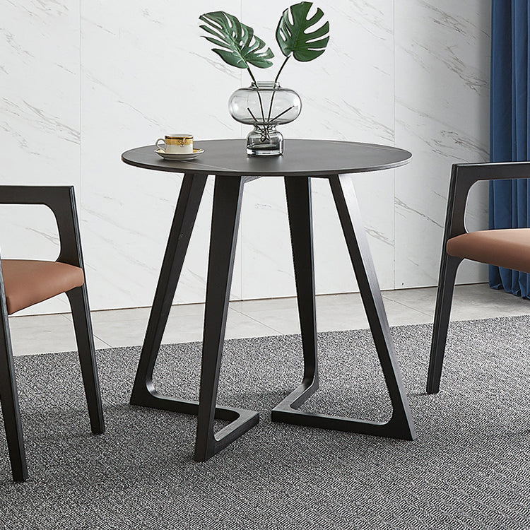 Meubles de style industriel de table à manger en pierre de double piédestal pour d'intérieur