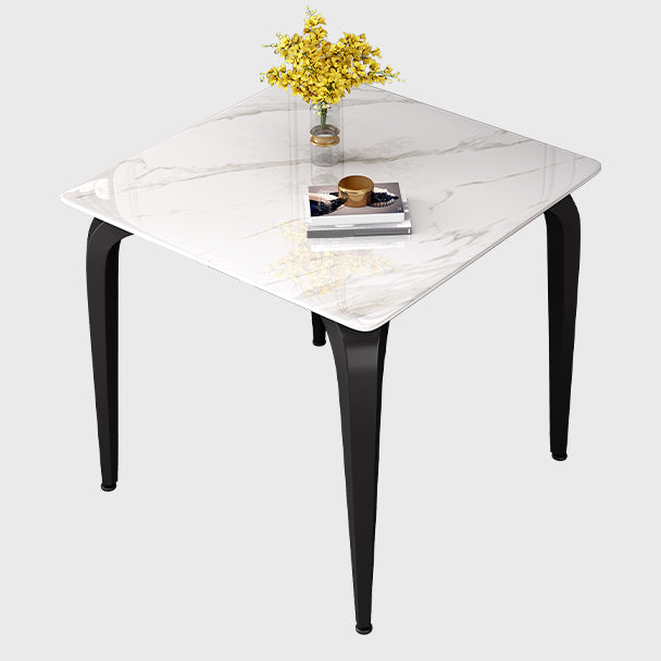 4-foot Stone Dinning Table Industrial Style Square Furniture for Indoor