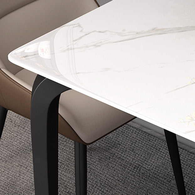 4-foot Stone Dinning Table Industrial Style Square Furniture for Indoor