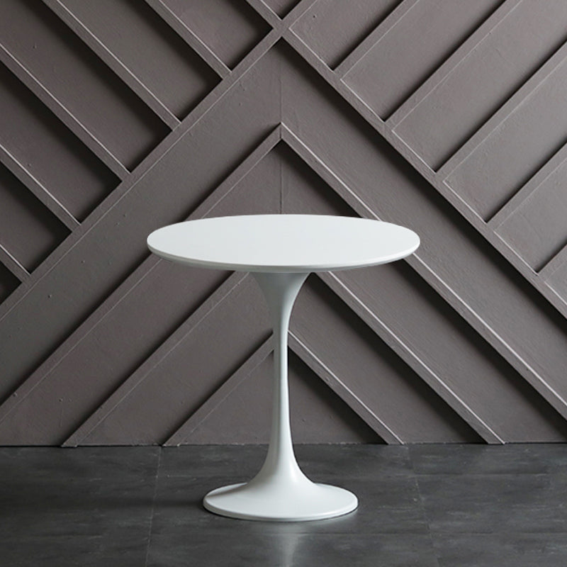 Pedestal redondo Mesa de comedor informal Mesa fija con madera maciza