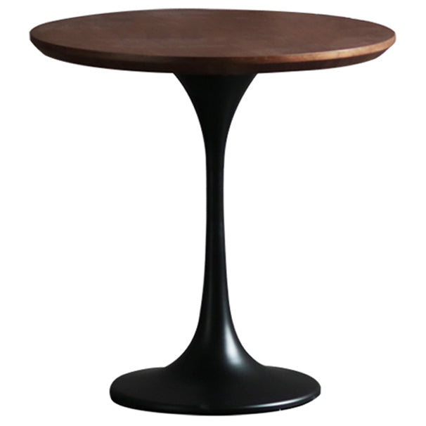 Pedestal redondo Mesa de comedor informal Mesa fija con madera maciza