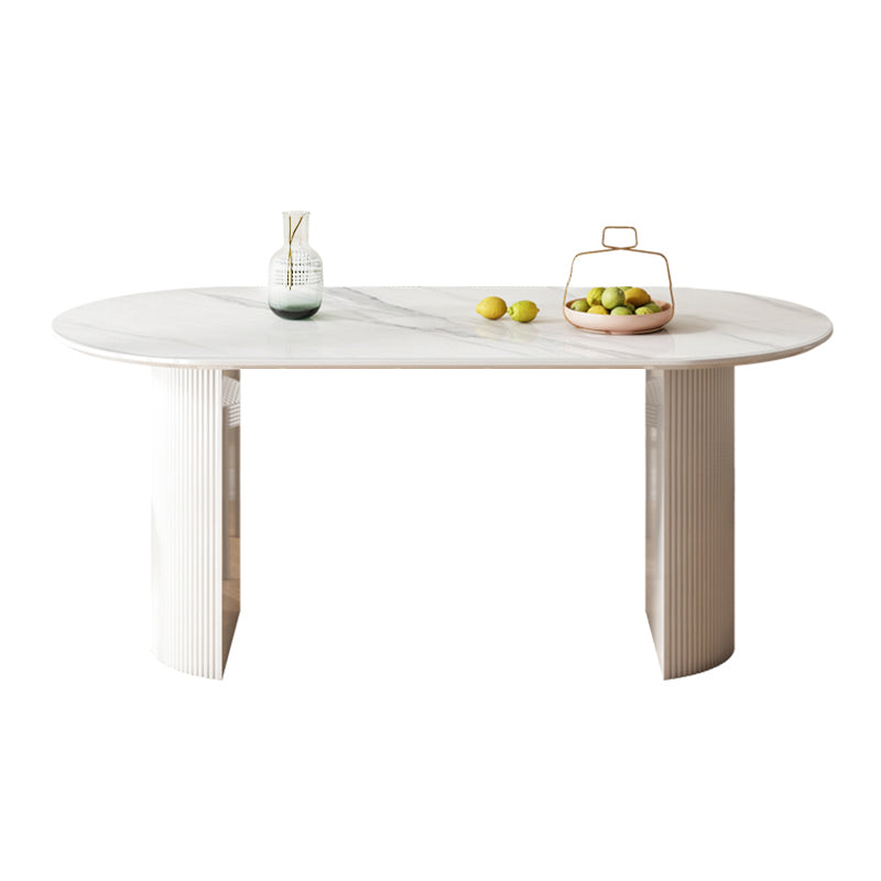 Table à manger de ton blanc, Table à Double guéridon simple pour salle à manger