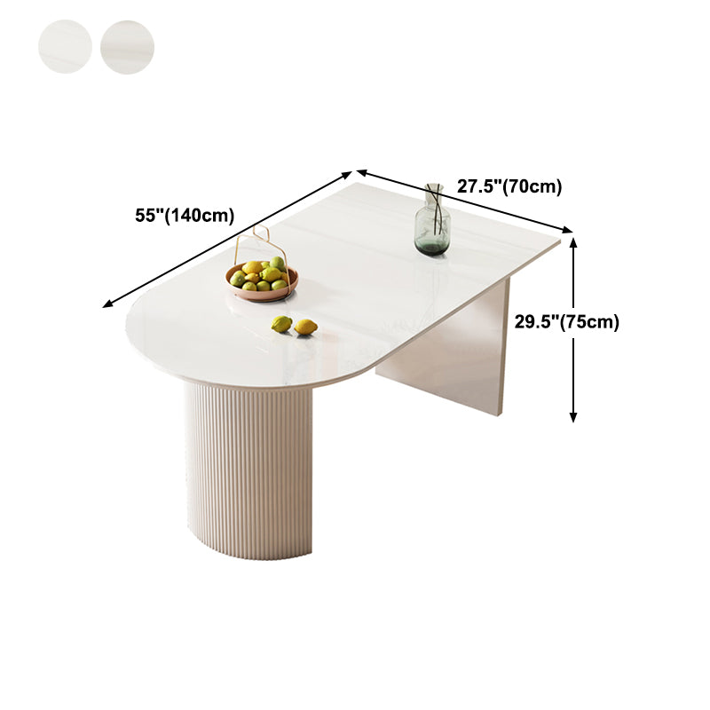 Table à manger de ton blanc, Table à Double guéridon simple pour salle à manger