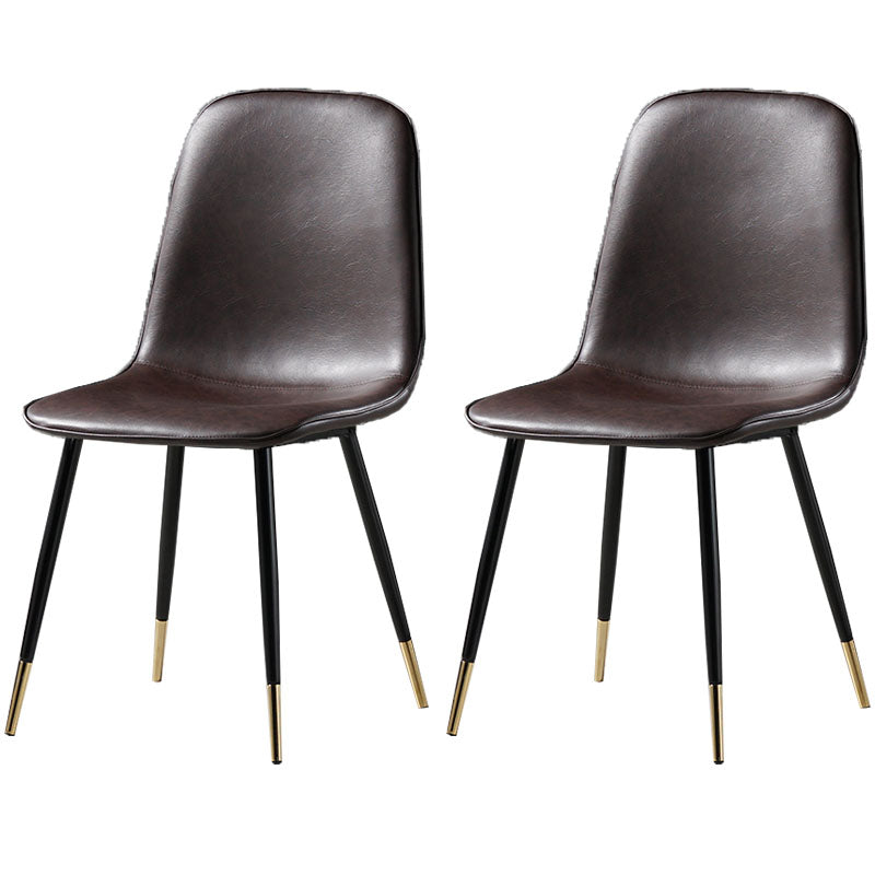 Nordic Metal Dining Chairs Dining Armless Side Chairs for Kitchen