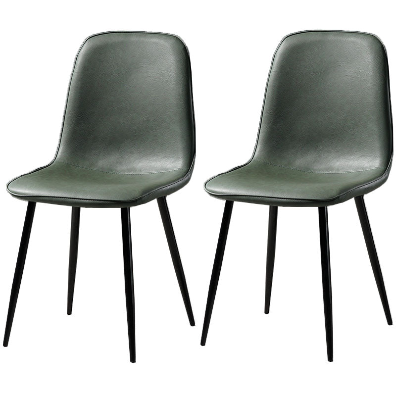 Nordic Metal Dining Chairs Dining Armless Side Chairs for Kitchen