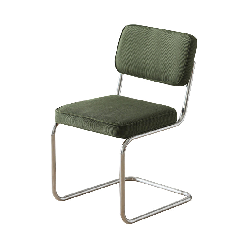 Eigentijdse metalen eetstoelen dineren open achterste armloze zijstoelen voor keuken