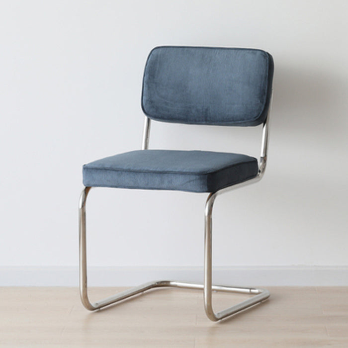 Eigentijdse metalen eetstoelen dineren open achterste armloze zijstoelen voor keuken