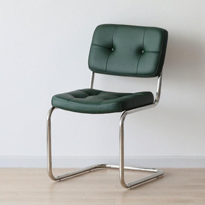 Eigentijdse metalen eetstoelen dineren open achterste armloze zijstoelen voor keuken