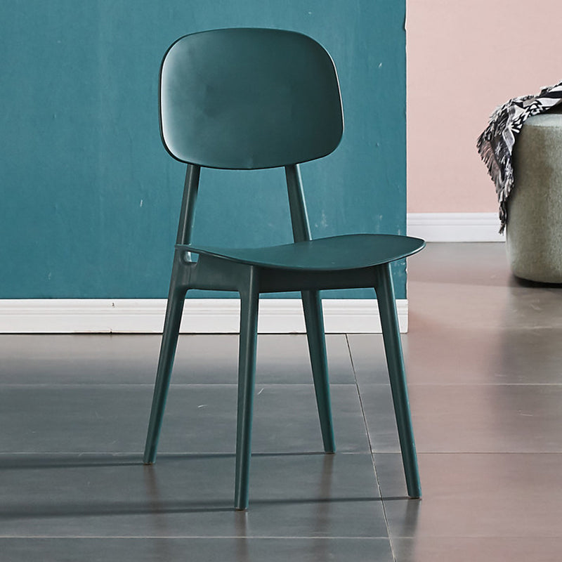 Sillas de comedor y decorativas contemporáneas Silla lateral de plástico con respaldo abierto para interiores y exteriores
