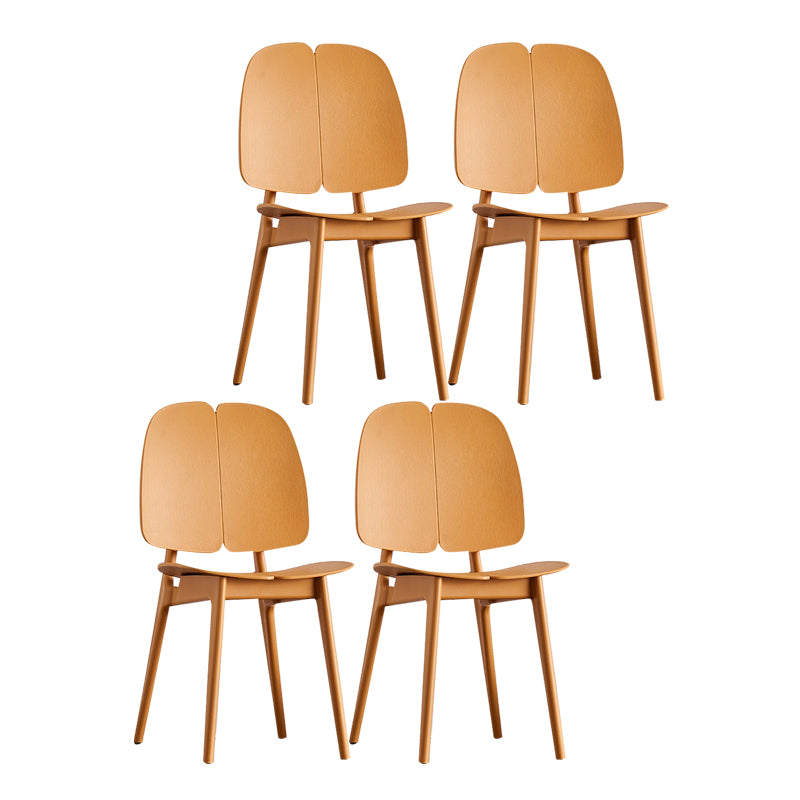 Sillas de comedor y decorativas contemporáneas Silla lateral de plástico con respaldo abierto para interiores y exteriores