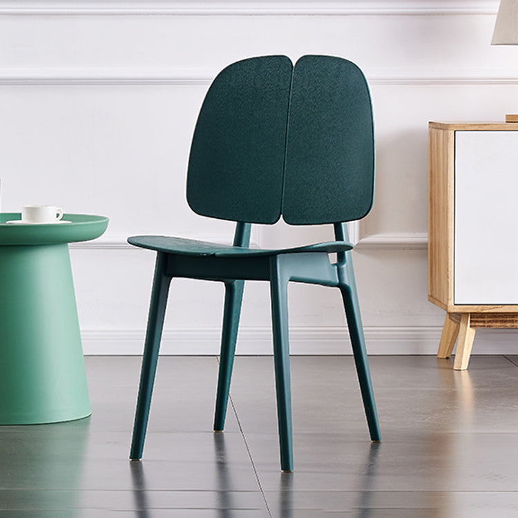 Sillas de comedor y decorativas contemporáneas Silla lateral de plástico con respaldo abierto para interiores y exteriores