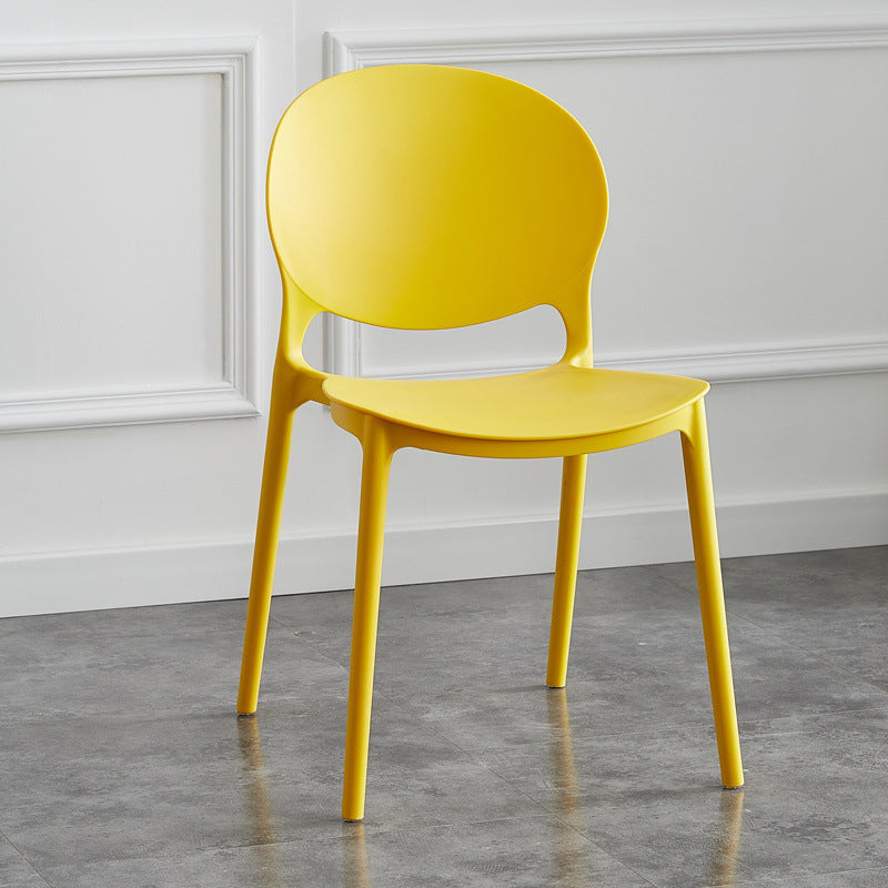 Plastic Scandinavian Indoor-Outdoor Chair Open Back Side Chair
